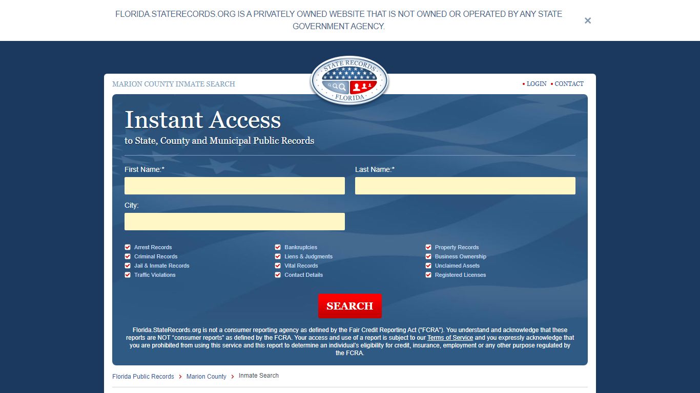 Marion County, Florida Inmate Search | StateRecords.org